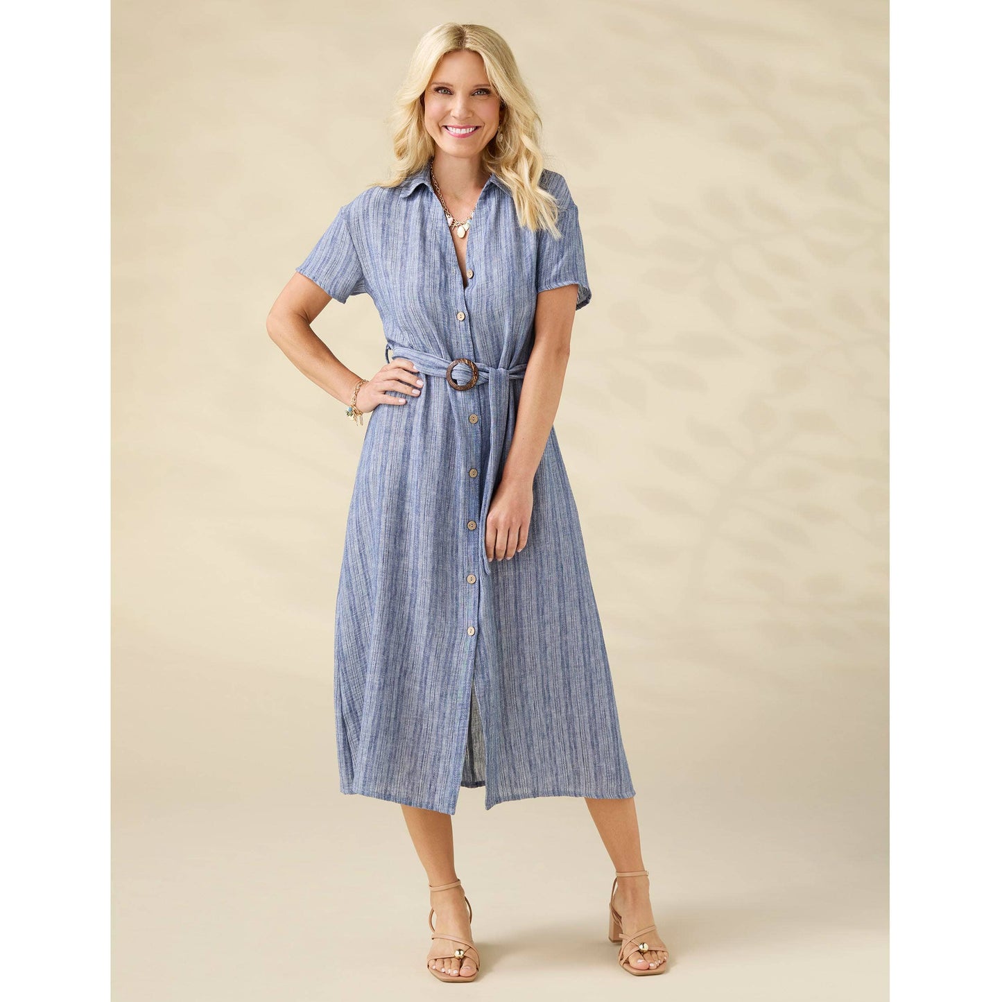 Miriam Short Sleeve Shirtdress with Belt