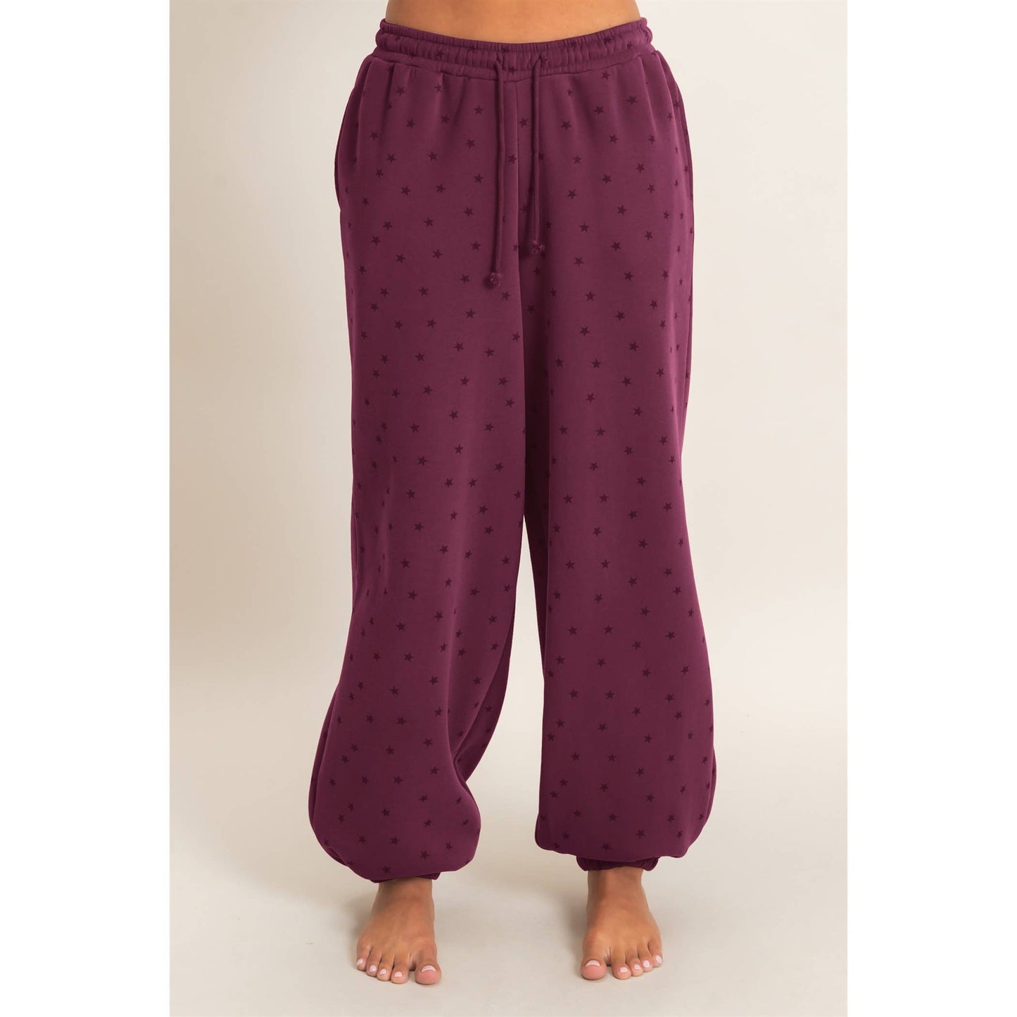 Star Print Jogger Pants