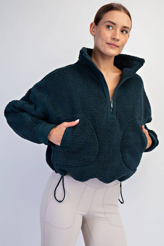 Mila Sherpa Mock Neck