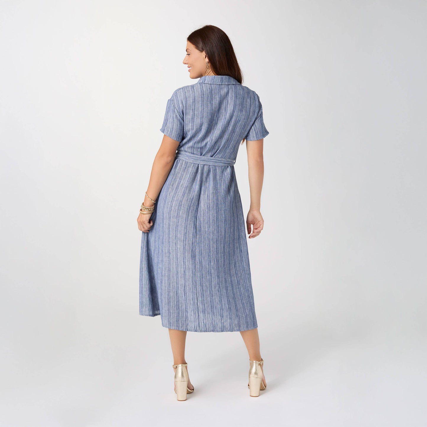 Miriam Short Sleeve Shirtdress with Belt