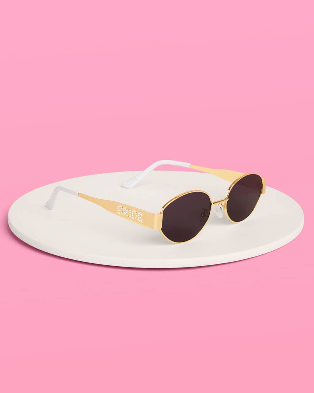 Gold Metal Bride Sunglasses | gold bride pearl bachelorette
