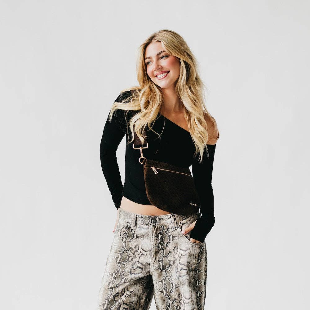 Suede Westlyn Woven Bum Bag - PREORDER!