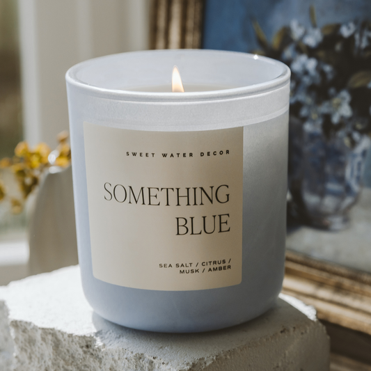 *NEW* Something Blue 15 oz Soy Candle, Matte Jar -  Wedding