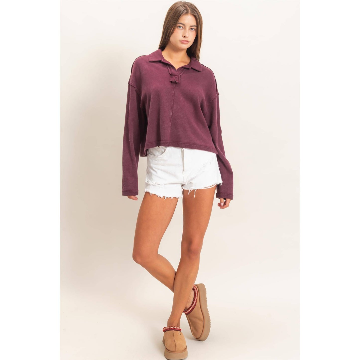 Mineral Wash Collar Top