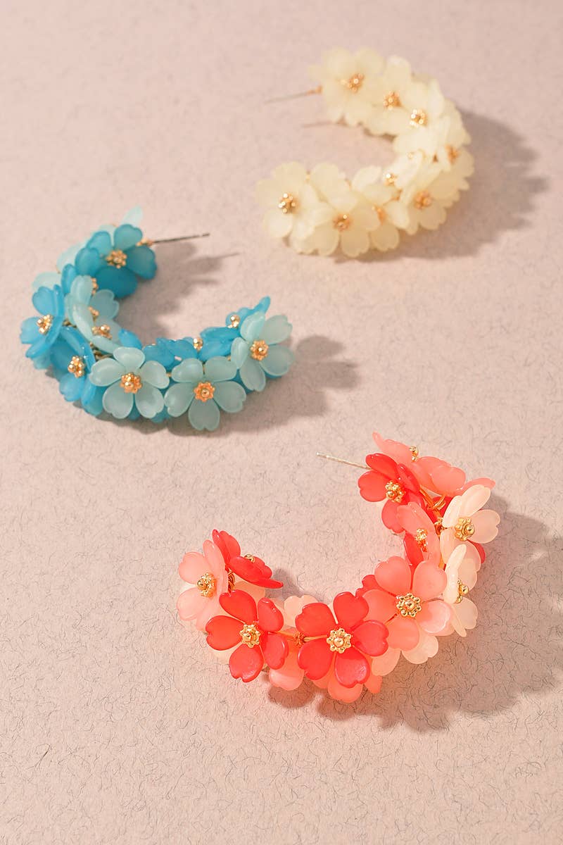 Flora Hoop Earrings