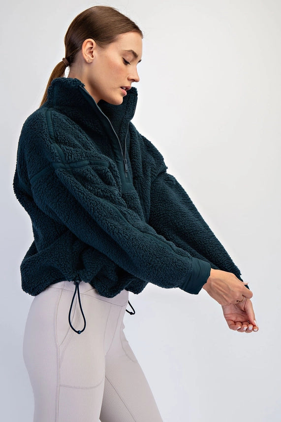 Mila Sherpa Mock Neck