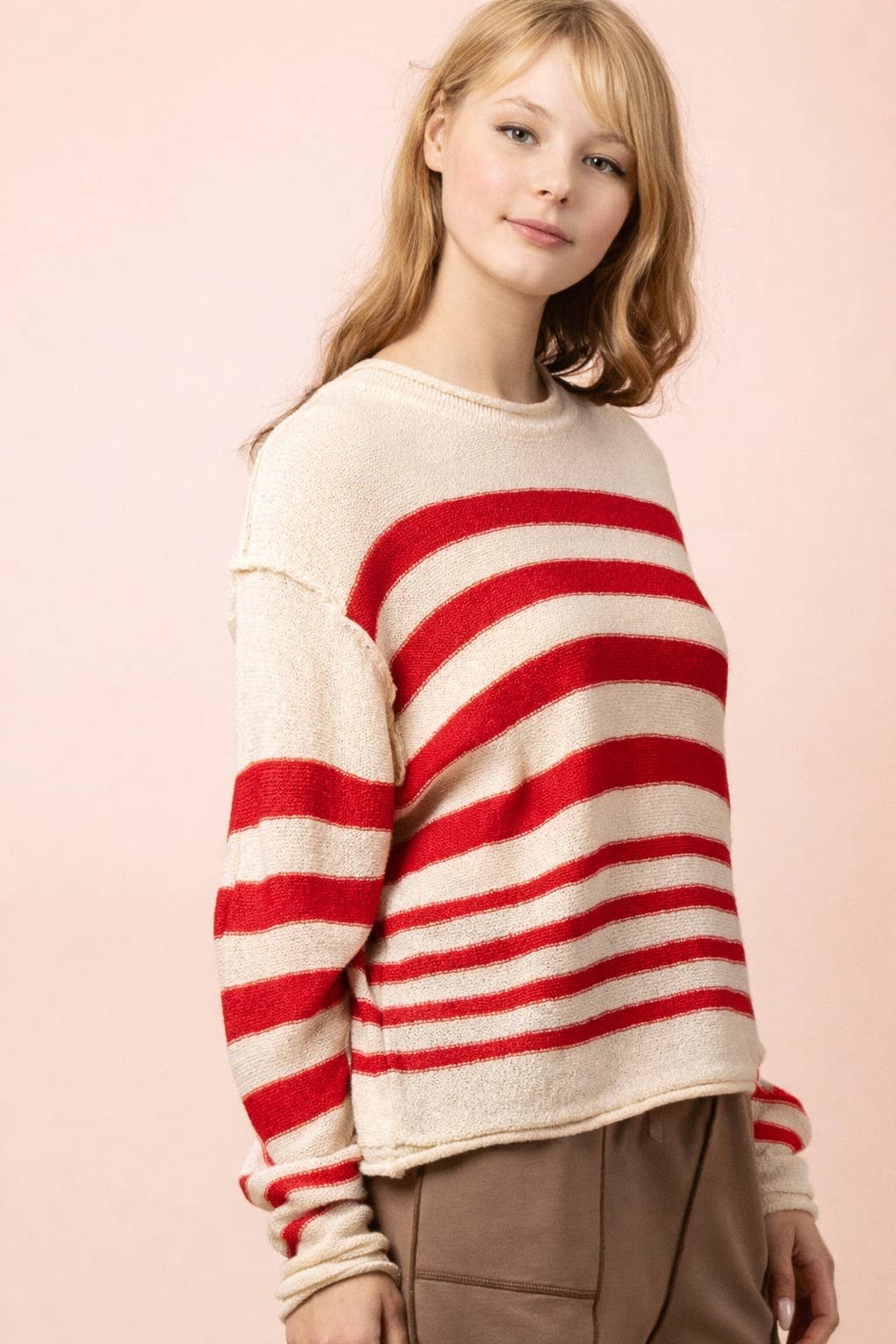 Stevie Striped Knit Summer Sweater Top