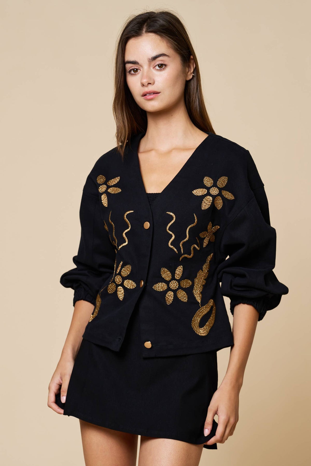 Stevie Embroidered Button-Down