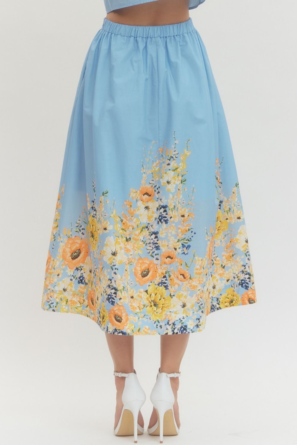 Fiona Floral print Midi Skirt