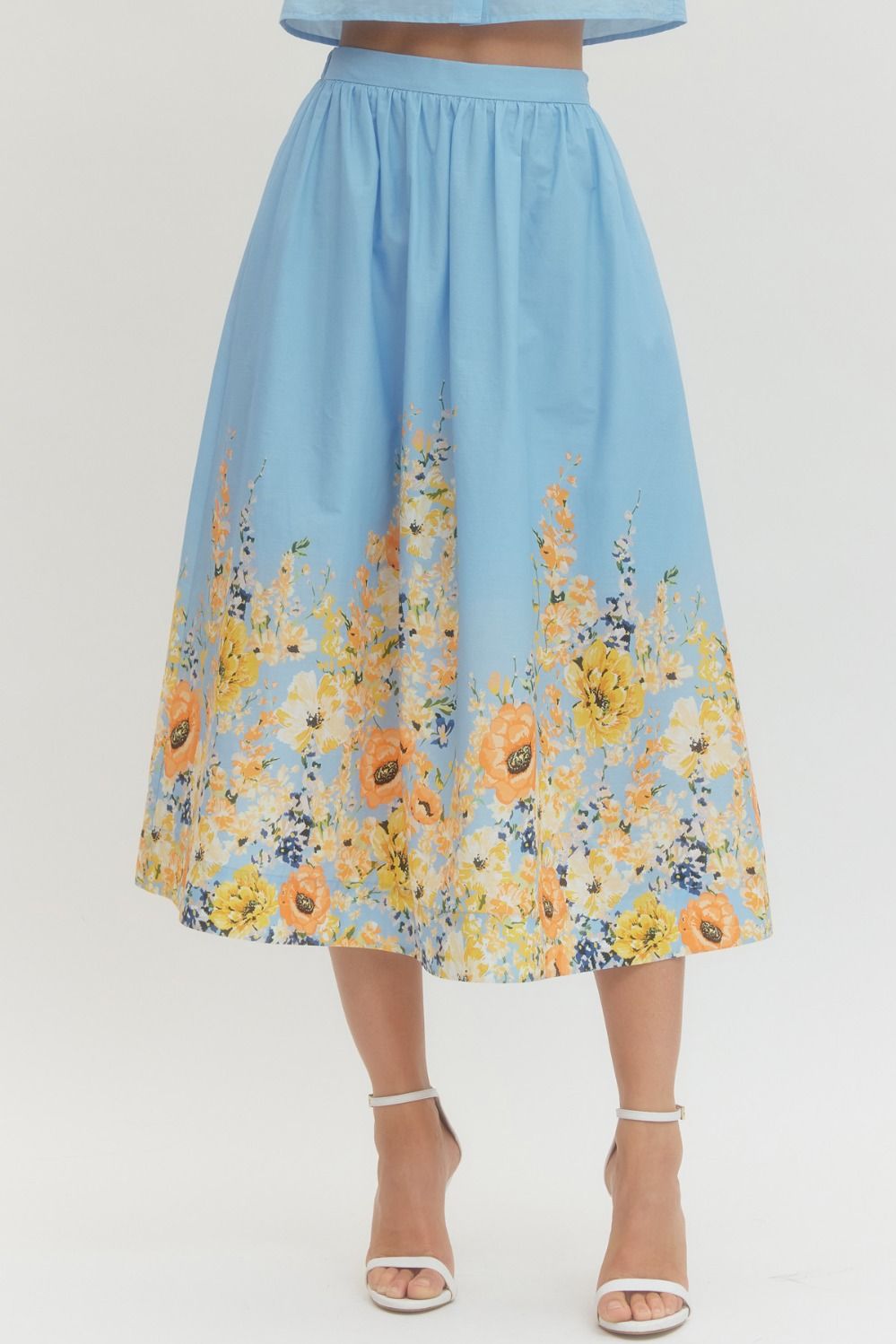 Fiona Floral print Midi Skirt