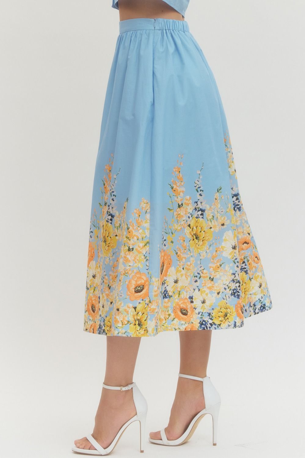 Fiona Floral print Midi Skirt