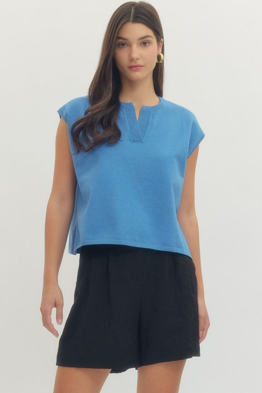 Katie Short Sleeve Knit Top