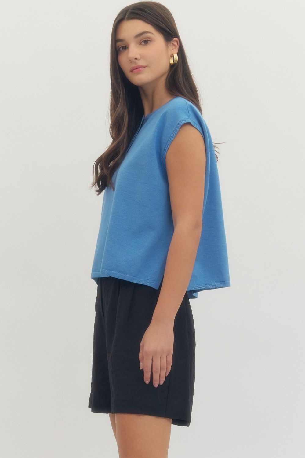Katie Short Sleeve Knit Top