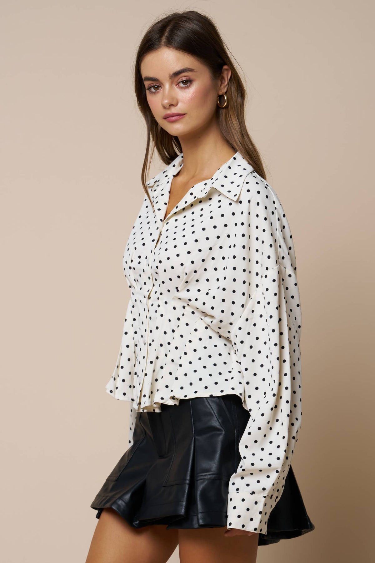 Clarke Pleated Button Up