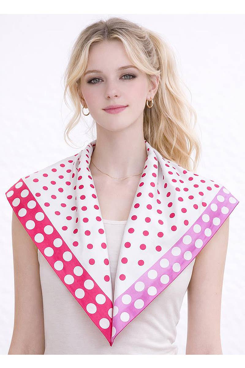 Polka Dot  Print Square Scarf
