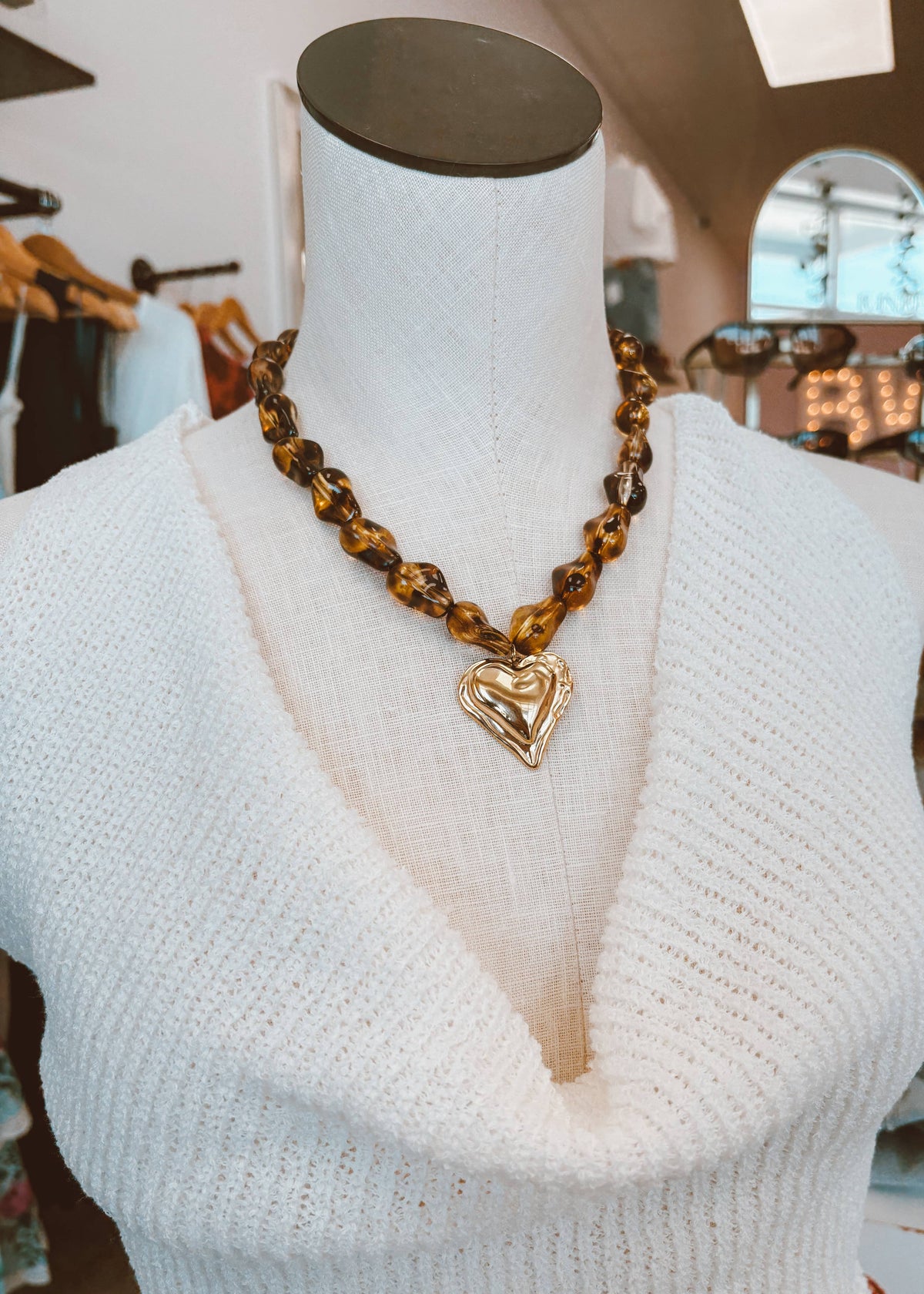 Honey Heart Necklace