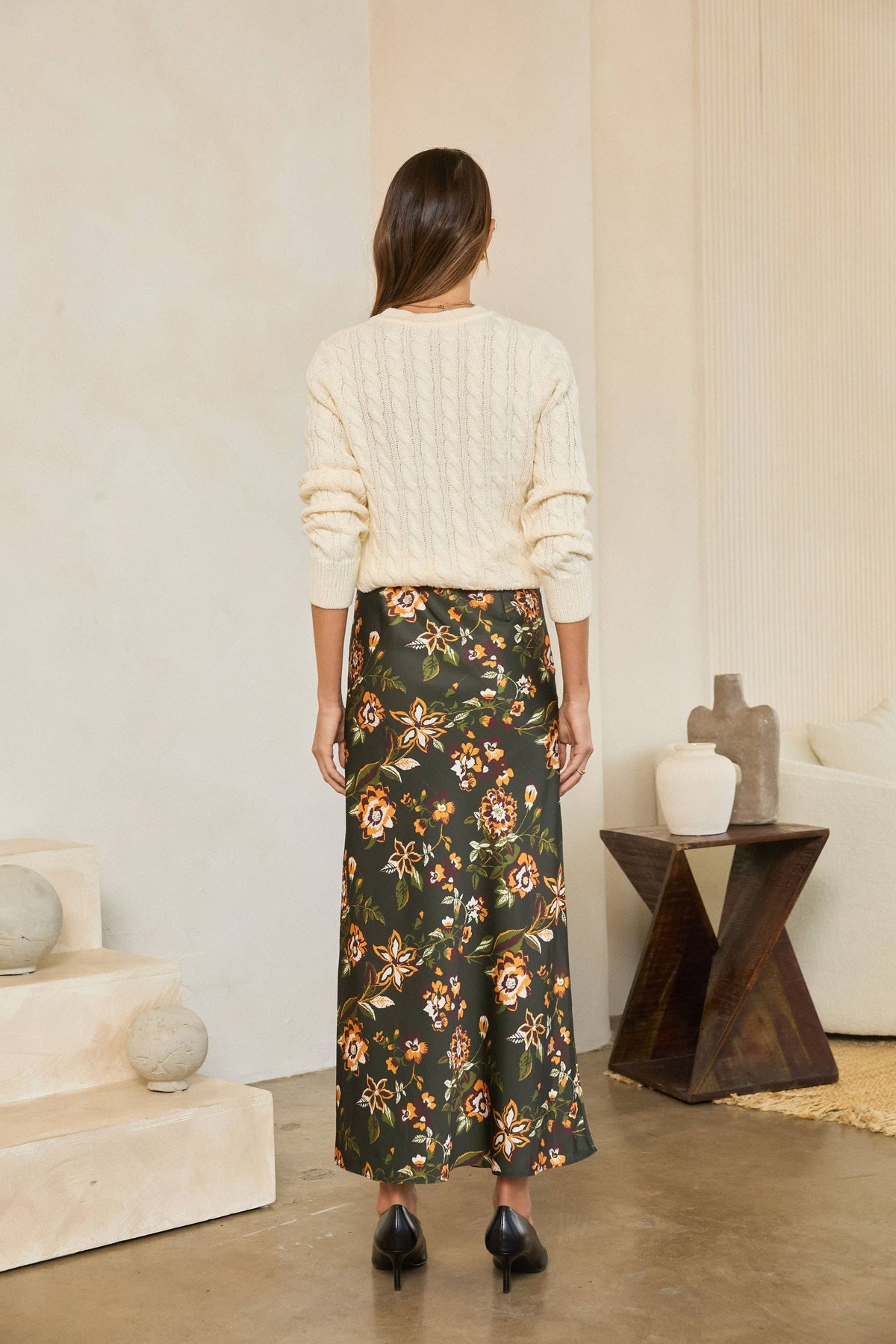 Lillian Satin Skirt