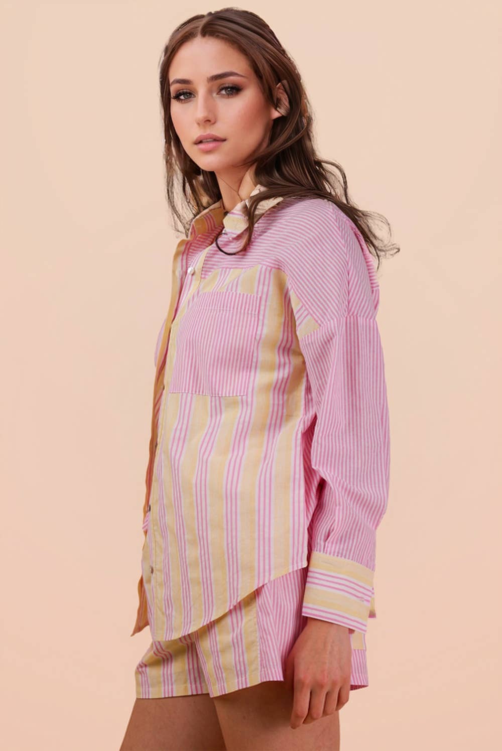 Wendy Woven Shirt Top & Shorts Set