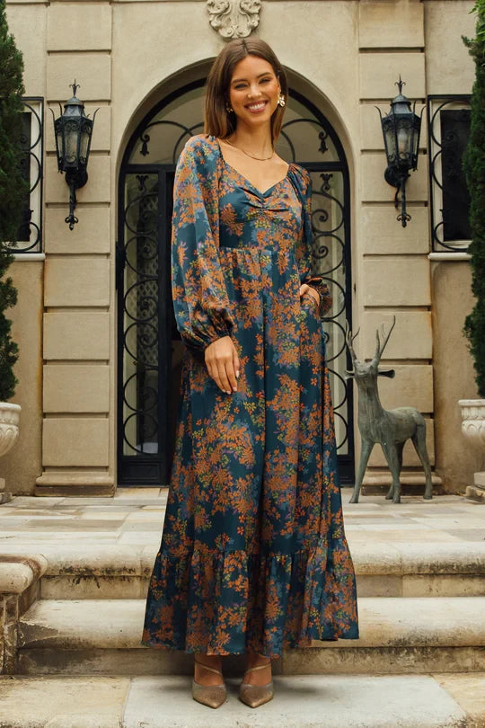 formal black dresses long Juliet Maxi Dress Prettygarden Women's Floral Boho Designed to fit your Irish lace wedding Dress Color:Rose Gold Buckle