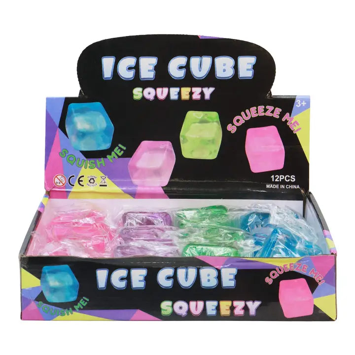 Colorful Clear Cube Putty Filled Squishy